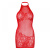Leg Avenue-Rhinestone halter mini dress Red - Коротка сітчаста сукня, OS (червоний)