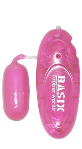 Виброяйцо Basix Rubber Works Jelly Egg, розовое