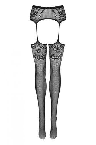 Obsessive S225 - Чулки с поясом (черные) S/M/L