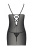 Passion - Lovelia Chemise - Сорочка с вырезами, S/M (чёрная)