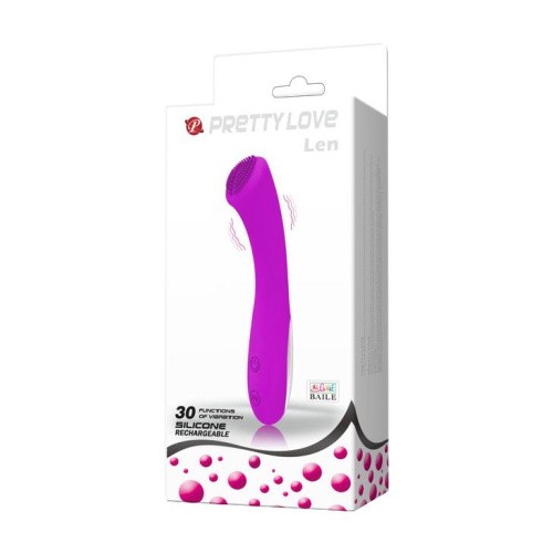 LyBaile Pretty Love Len Sucking Vibrator - перезаряжаемый вибратор для точки G, 16.5х3 см (розовый)