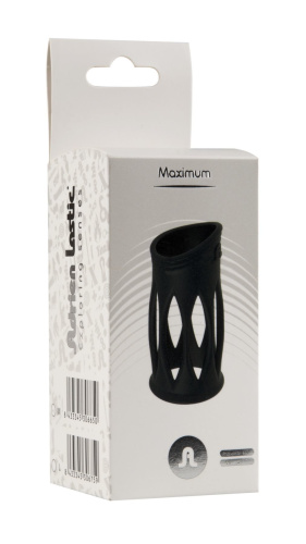 Adrien Lastic Maximum розмір L - відкрита ребриста насадка на пеніс, розмір L, 9х3.2 см (синя)