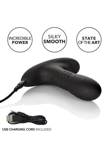 CalExotics Eclipse Beaded Probe - анальная пробка с эффектом римминга и вибрацией, 10,3х3,3 см