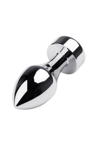 Silver anal plug TOYFA Metal - срібляста анальна пробка із кристалом, 8.2х3.8 см (прозорий) - купити в Україні | Секс шоп SEX-SHOP.ua