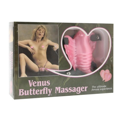 Seven Creations Venus Butterfly - Вибро-бабочка для клитора на ремешках, 10х8.5 см - sex-shop.ua