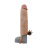 Pleasure X-Tender Vibrating Penis Sleeve Flesh Add 3" - Насадка на пенис с вибрацией, 20 см (телесный)