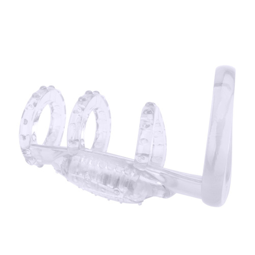 Chisa - Get Lock Vibrating Cock Cage Clear - Насадка на член, 7.6х2 см