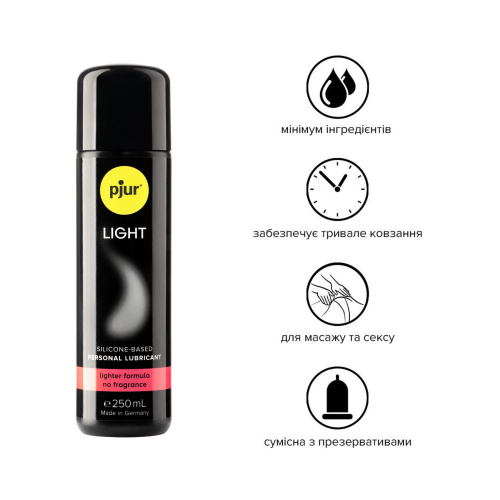 Pjur Light - Силиконовая смазка самая жидкая, 2-в-1 для секса и массажа, 250 мл