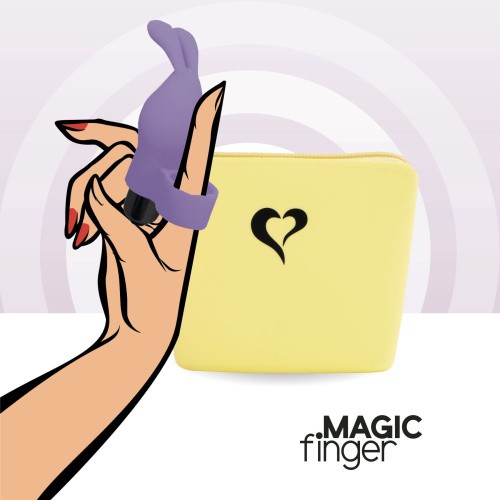 FeelzToys Magic Finger Vibrator - Вибратор на палец, 10х3 см (фиолетовый) - sex-shop.ua