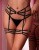 Leg Avenue-Rhinestone garter strapps OS Black - Сексуальный гартер со стразами