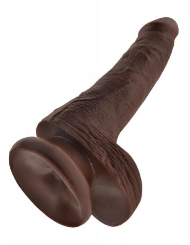 King Cock 6' Cock With Balls Brown - Фаллоимитатор 15.2х3.8 см (коричневый)