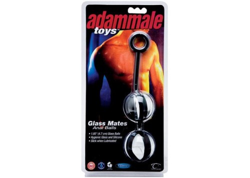 Topco Sales Adam Male Toys Glass Mates Anal Balls - Скляні анальні кульки, 10.8х4.7 см