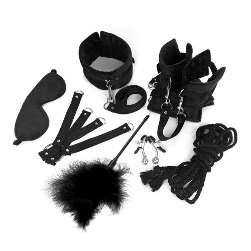 Art of Sex - Soft Touch BDSM Set - Набір БДСМ 9 предметів (чорний)