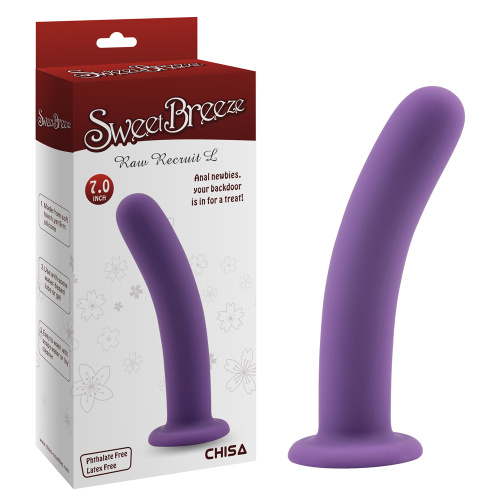 Sweet Breeze Raw Recruit L фаллоимитатор для точки G, страпона и анального секса, 17.8х3.5 см (фиолетовый) - sex-shop.ua