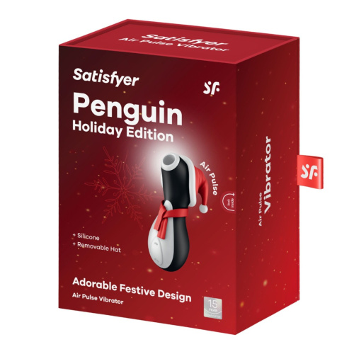 Satisfyer Penguin Holiday Edition – Вакуумний стимулятор, 12,5 см (чорний з білим)