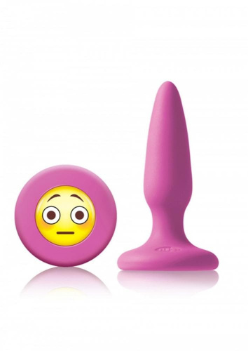 NS Novelties Mojis Mini Plug #OMG маленькая анальная пробка, 8.6х2 см (розовый) - sex-shop.ua