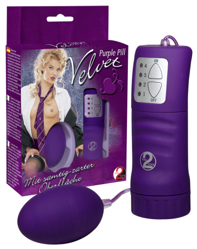 Velvet Purple Pill - Виброяйцо, 5,5 см (фиолетовый) - sex-shop.ua