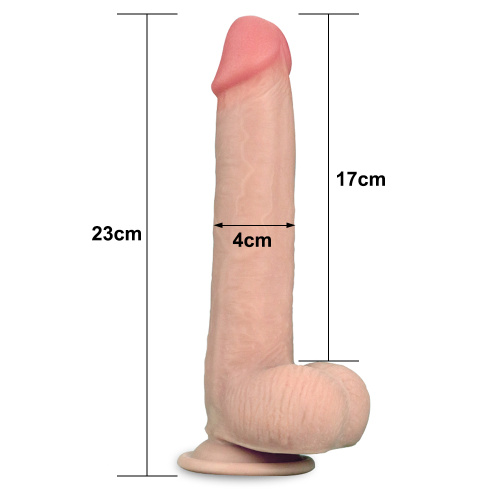 LoveToy - Sliding-Skin Dual Layer Dong 9 - Фаллоимитатор, 23х4 см