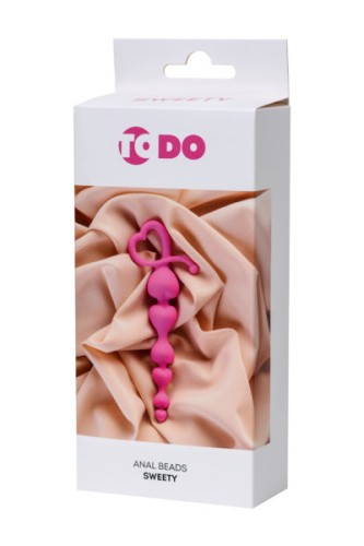 ToDo By Toyfa Sweety - анальная цепочка, 14х3.1 см (розовый) - sex-shop.ua