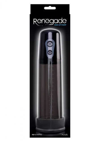 Ns Novelties Renegade Man Up Pump Black - Автоматическая помпа для пениса, 16.5х6 см - sex-shop.ua