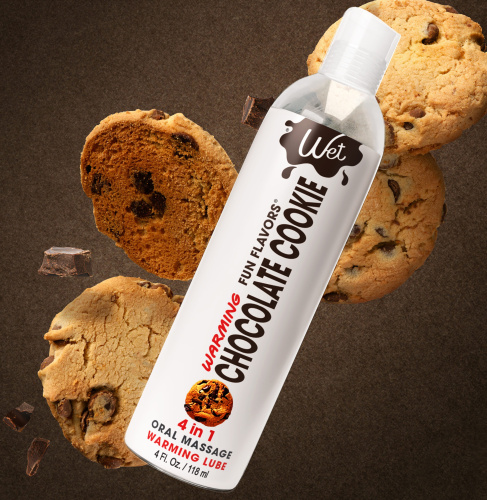 Оральная смазка со вкусом шоколадного печенья Wet Chocolate Cookie 4 in 1, 30 мл