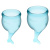 Satisfyer Feel Secure-набір менструальних чаш, 15 мл і 20 мл (Блакитний)