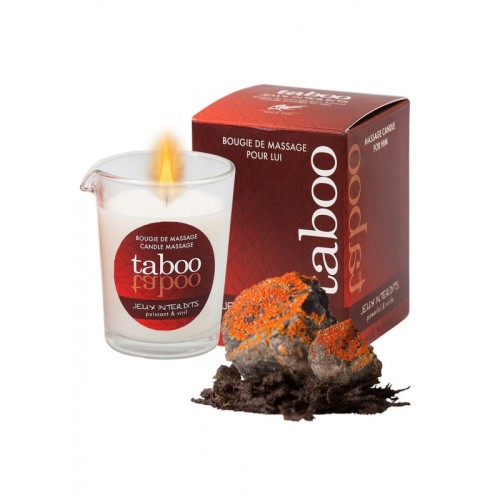 Ruf Taboo Jeux Interdits - Масажна свічка для чоловіків з ароматом афродизіаку дикого лишайника, 60 г