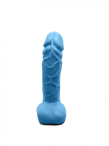 Pure Bliss L - Крафтове мило-член із присоскою, 16х5 см (блакитний)