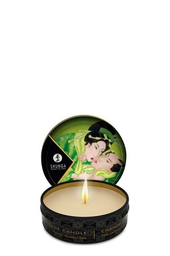 Shunga Massage Candle - Массажная свеча с ароматом зелёного чая, 30 мл - sex-shop.ua
