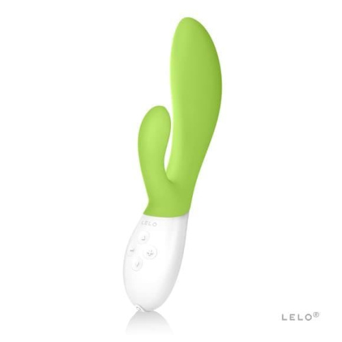 Lelo Ina 2 - вібратор-кролик для стимуляції точки G і клітора, 20х3.5 см (зелений)