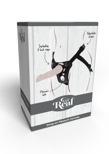 Toy Joy Strap-On Pleasure Harness - Трусики для страпона, (черный) - sex-shop.ua