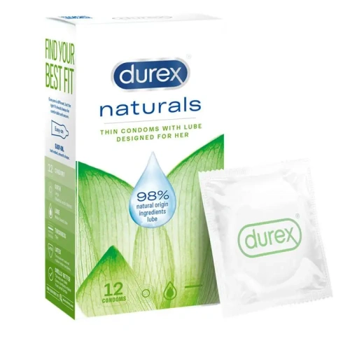 Durex Naturals - Ультратонкі презервативи, 12 шт