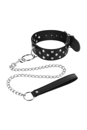 Fetish Tentation Rivets and Leash - нашийник заклепками та з повідцем - купити в Україні | Секс шоп SEX-SHOP.ua
