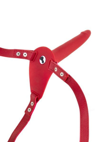 Страпон на ремне с вибрацией Fetish Tentation Vibrating Strap-On, 15 см - sex-shop.ua