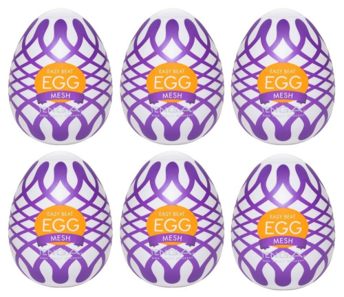 Tenga Egg Mesh Pack of 6 - набор мастурбаторов, 6 шт - sex-shop.ua