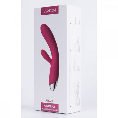 Svakom Angel Intelligent Warming - Вибромассажер с подогревом, 19.1х3.3 см (розовый) - sex-shop.ua