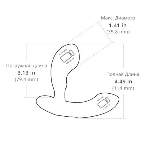 Lovense Edge Смарт массажер простаты, 7.9х3.6 см (черный) - sex-shop.ua