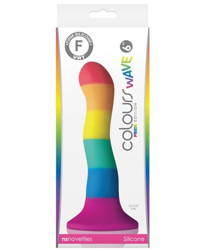Фаллоимитатор Colours - Pride Edition - 6" Wave Dildo - Rainbow 15,2х3,2 см. - sex-shop.ua