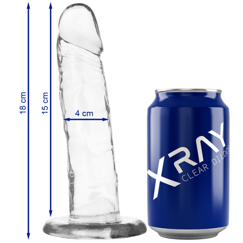 Фаллоимитатор XRay, 18 см (прозрачный)