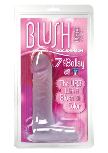 Фалоімітатор Blush-ur3 7 Inch Ballsy Clear, 18х4, 5 см - купити в Україні | Секс шоп SEX-SHOP.ua