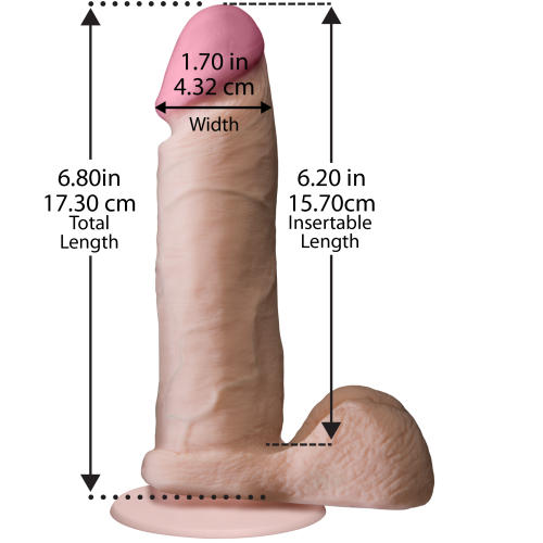 The Realistic Cock ULTRASKYN 6” - Реалістичний фалоімітатор, 15,7 х4, 3 см