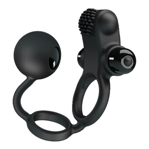 LyBaile Pretty Love Vibro Penis Sleeve Black IV - Эрекционное виброкольцо, 20.3х6.3 см