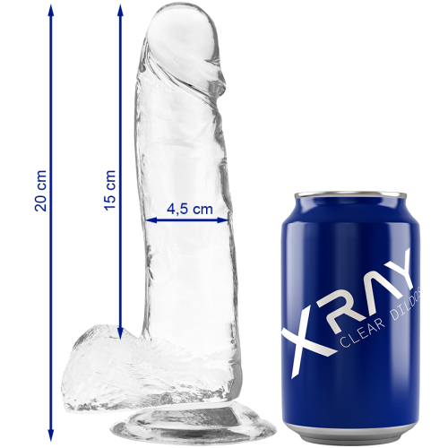 Фаллоимитатор XRay, 20 см (прозрачный)