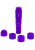 Toy Joy Funky Massager - Вибромассажер с насадками, 10х2.5 см (фиолетовый) - sex-shop.ua
