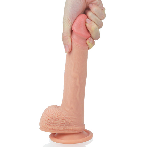 LoveToy Dual-Layered Liquid Silicone Nature Cock Flesh 8,5 " - Реалистичный фаллос на присоске, 22х3.8 см