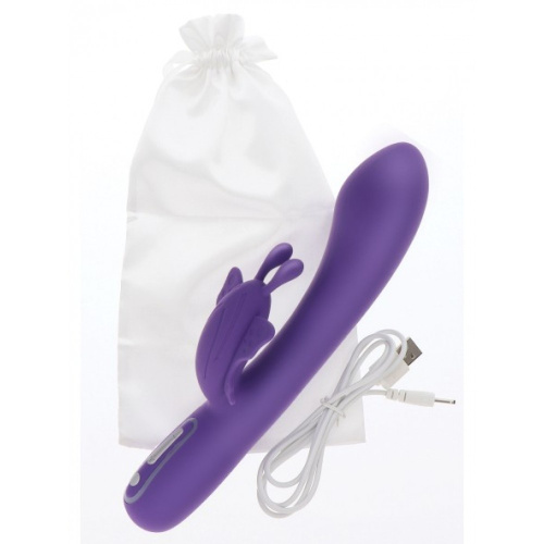 Toy Joy Fabulous Butterfly Vibrator - Вибратор кролик, 21.5х3.8 см