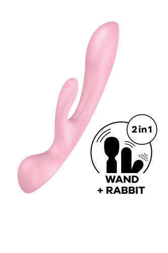 Satisfyer Triple Oh Pink - Вибратор-кролик (розовый)