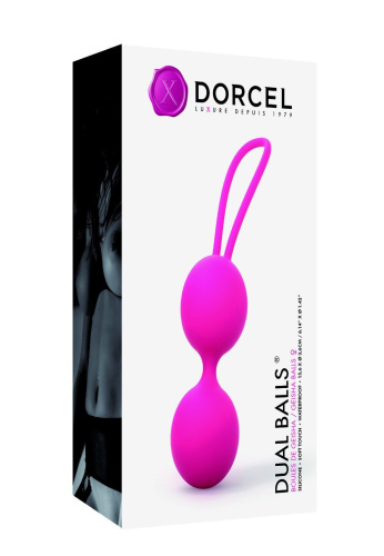 Dorcel Dual Balls Magenta Вагінальні кульки зі зміщеним центром ваги, 15.6х 3,6 см (рожевий)