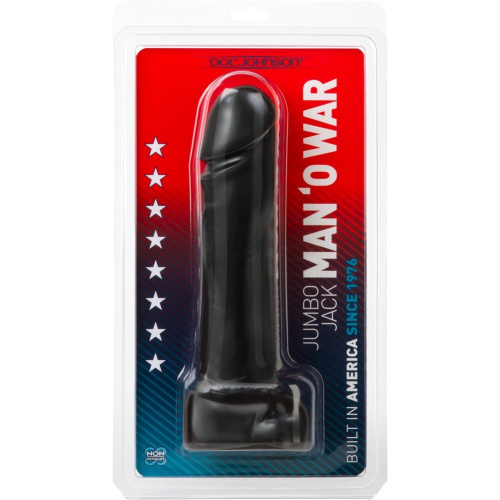 Фалоімітатор Jumbo Jack Man O war, 21х5 см (чорний) - купити в Україні | Секс шоп SEX-SHOP.ua