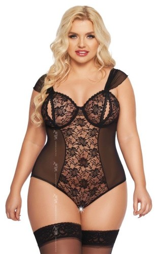 SoftLine Dora - Соблазнительное боди, XL (чёрный)